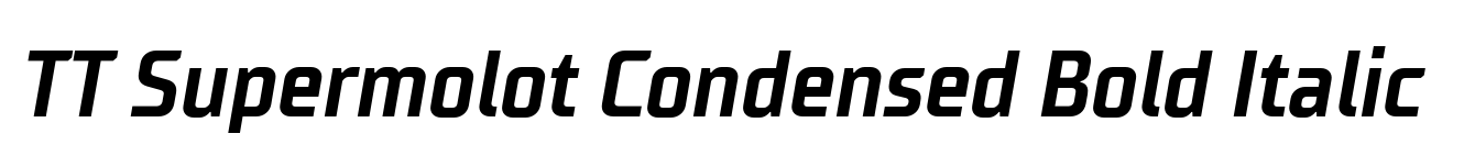 TT Supermolot Condensed Bold Italic image